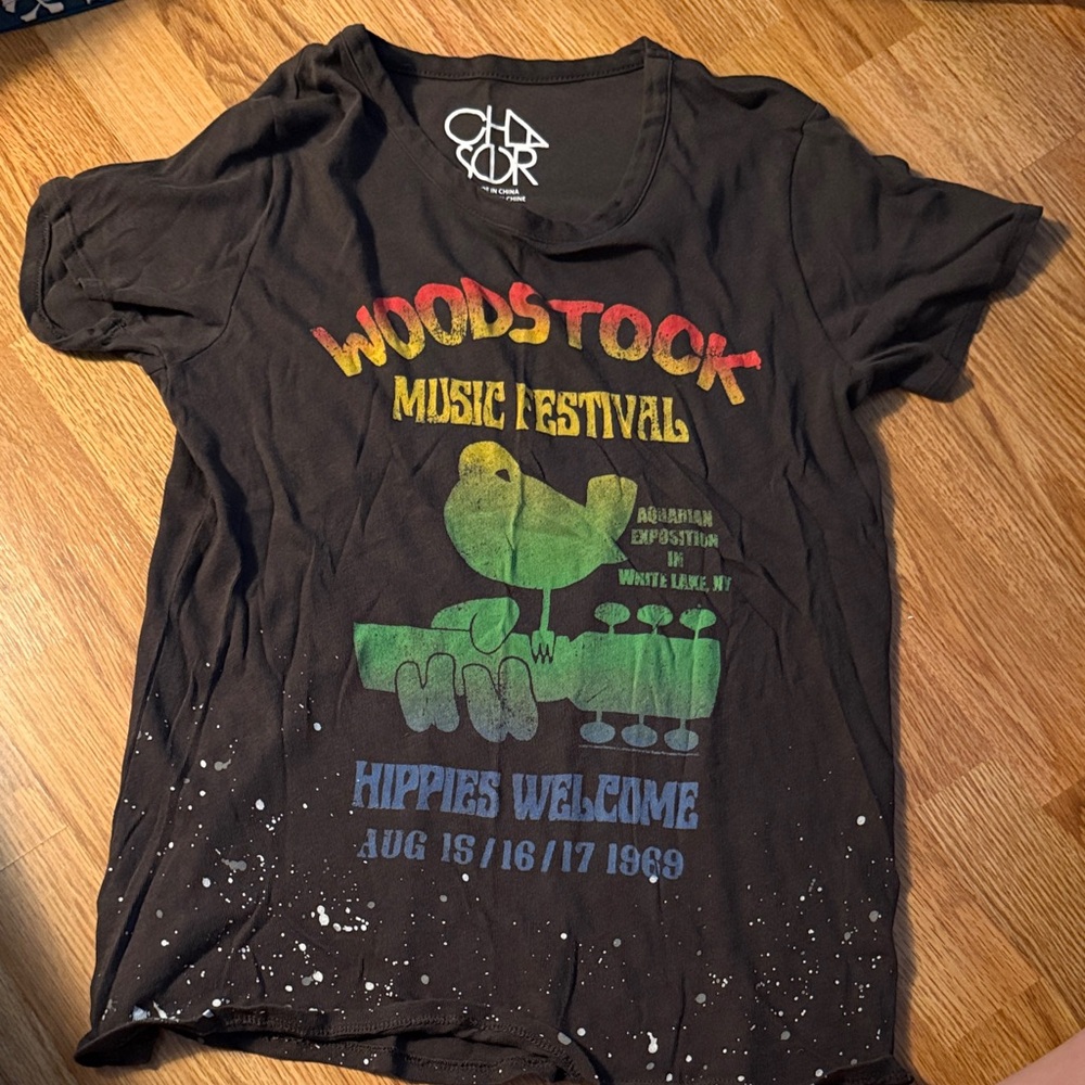 Chaser Kids Woodstock Festival Tee - Black with Multicolor Print